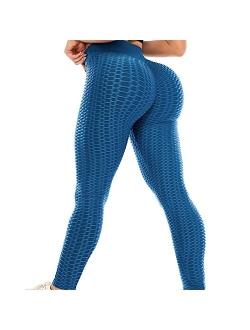 ViCherub Leggings for Women Scrunch Butt Lifting TIK Tok Yoga Pants Peach Lift High Waisted, Workout Tummy Control Tights