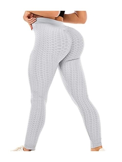 ViCherub Leggings for Women Scrunch Butt Lifting TIK Tok Yoga Pants Peach Lift High Waisted, Workout Tummy Control Tights