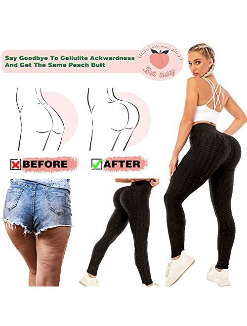  Scrunch Butt TIK Tok Leggings For Women Butt Lifting,Workout  Yoga Pants Tummy Control High Waisted Booty Lift Anti Cellulite Textured  Gym Athletic Running Tights Glacier Grey 4XL