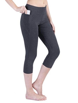 SYKROO Women's High Waisted Yoga Capris Leggings Athletic Running Workout Stretch Pants with Pocket