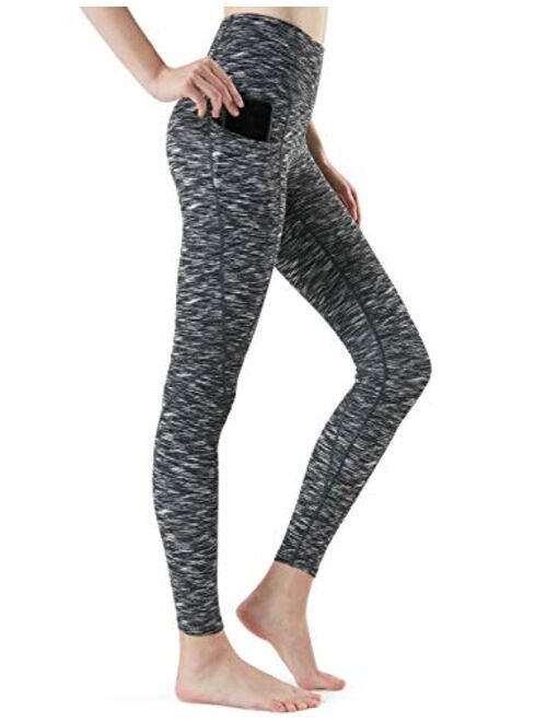 TSLA Women's Yoga Leggings, Mid/High Waisted Tummy Control Workout Leggings, 4 Way Stretch Athletic Yoga Pants