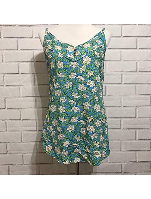 cabi Vine Cami #5214 Aqua Blue Cottonwood Floral