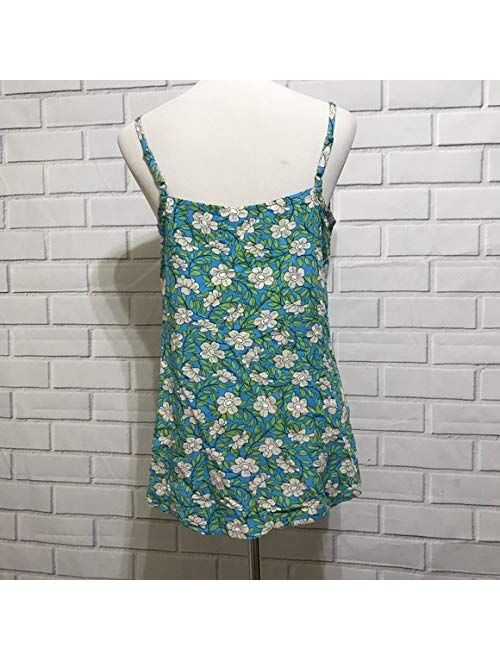 cabi Vine Cami #5214 Aqua Blue Cottonwood Floral