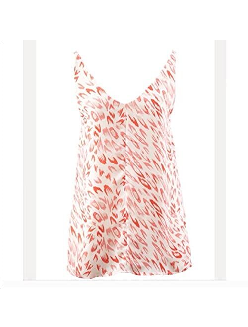 CABI Flirty Coral Animal Print Cami Top