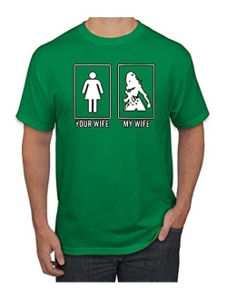 Wild Bobby Your Wife vs My Wife | Superhero Humor Men's Graphic T-Shirt