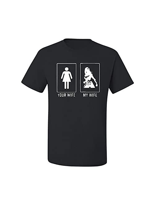 Wild Bobby Your Wife vs My Wife | Superhero Humor Men's Graphic T-Shirt