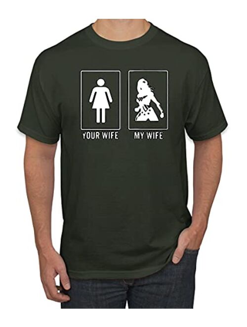 Wild Bobby Your Wife vs My Wife | Superhero Humor Men's Graphic T-Shirt