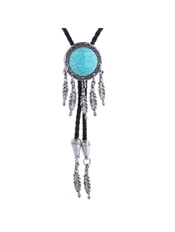 Bolo tie, Handmade Round Shape Western Cowboy Bola tie black