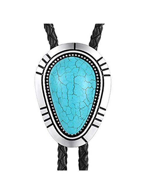 Bolo Tie Turquoise-Western Cowboy Native American Bolo tie for Men