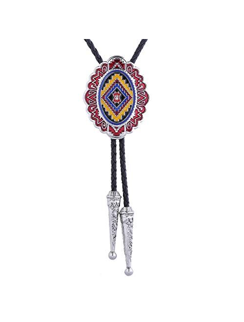 Bolo Tie for Men- Handmade Western Cowboy Southwest Totem Element Bola Neckties