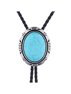 Bolo tie- Unique Luminous Stone Native American White 3D Scorpion Animal Bolo tie for Men Women