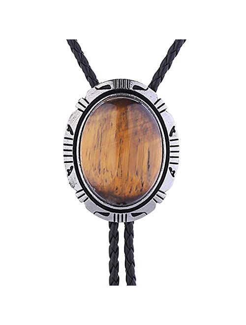 Bolo tie- Unique Luminous Stone Native American White 3D Scorpion Animal Bolo tie for Men Women