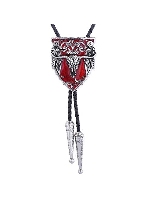 Bolo tie- Native American Western Cowboy Rodeo Longhorn bull Bolo ties for Men