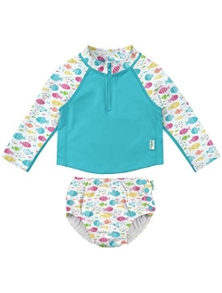 i play. by green sprouts Girls' Two Piece Rashguard