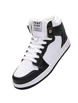 Men's High Top Sneakers Graffiti Stylish Causal Outdoor Street Walking Lace up Shoes