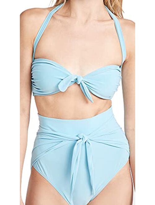 Norma Kamali Women's Ty Front Bikini Top