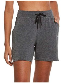 Women's 5" Lightweight Cotton Yoga Pocketed Lounge Walking Shorts Pajama Activewear Travel Shorts