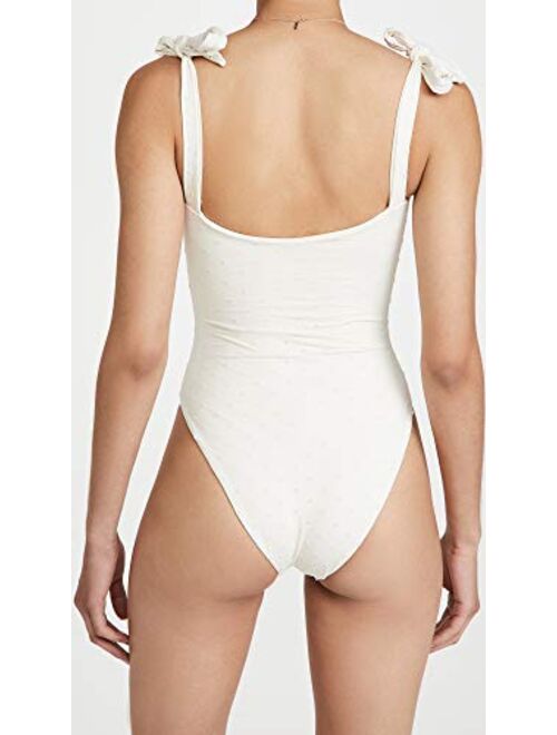 WeWoreWhat Women's Tie Shoulder One Piece