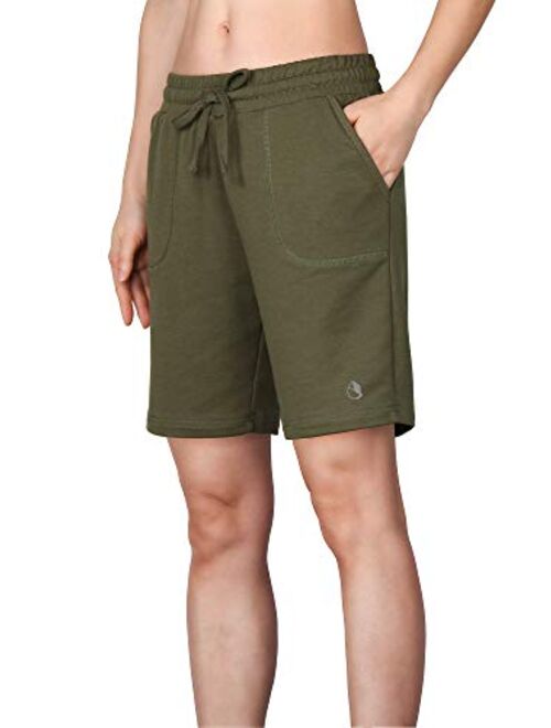 icyzone Athletic Running Yoga Shorts for Women - Women's Workout Active Lounge Bermuda Shorts with Pockets