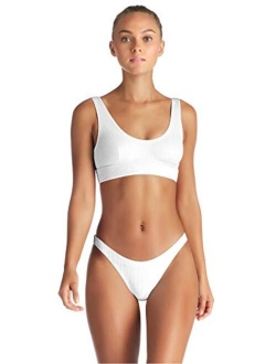 Vitamin A Women's Sunkissed EcoRib Sienna Banded Bralette Bikini Top