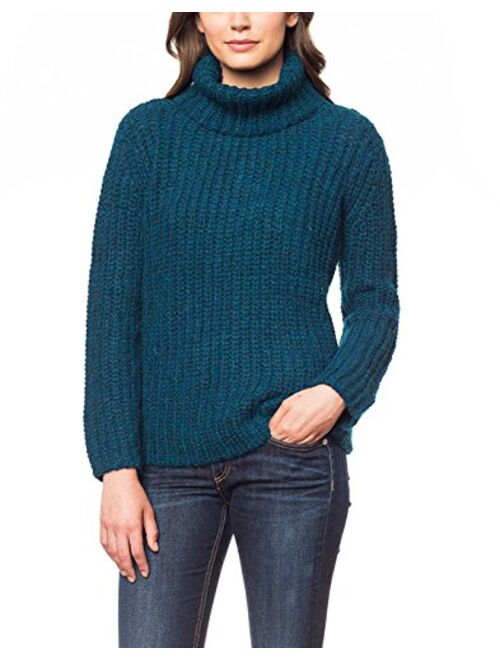 Invisible World Women's Baby Alpaca Pullover Turtleneck Sweater