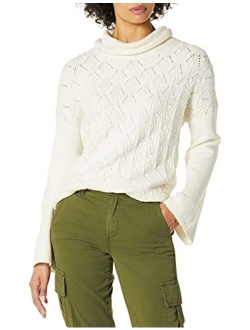 Women's Pointelle Turtleneck Sweater