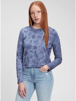 Tie-Dye Shrunken Long Sleeve T-Shirt