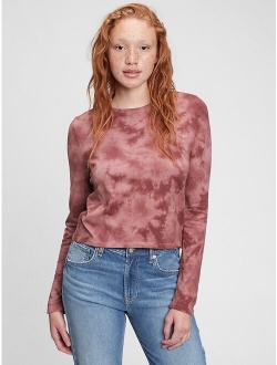 Tie-Dye Shrunken Long Sleeve T-Shirt