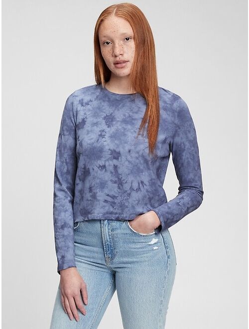 GAP Tie-Dye Shrunken Long Sleeve T-Shirt