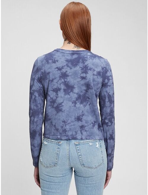 GAP Tie-Dye Shrunken Long Sleeve T-Shirt