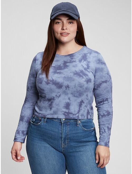 GAP Tie-Dye Shrunken Long Sleeve T-Shirt