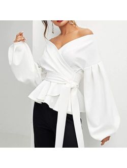Women Blouse Sexy Tops 2020 Summer V Collar Shirt Plus Size Women Fashion Blouses Bowknot Casual Shirt