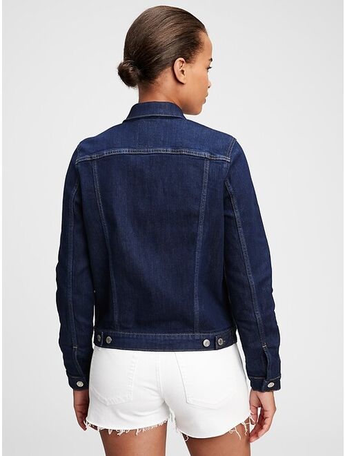 GAP Icon Denim Button-front Collar Jacket With Washwell™