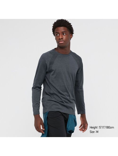 Uniqlo MEN DRY-EX CREW NECK LONG-SLEEVE T-SHIRT