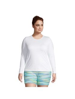 Plus Size Lands' End UPF 50 Long Sleeve Rash Guard