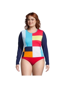 Plus Size Lands' End UPF 50 Long Sleeve Rash Guard