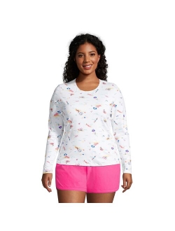 Plus Size Lands' End UPF 50 Long Sleeve Rash Guard