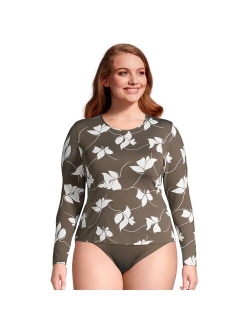 Plus Size Lands' End UPF 50 Long Sleeve Rash Guard