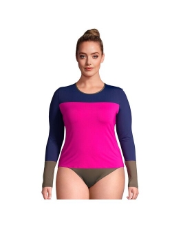 Plus Size Lands' End UPF 50 Long Sleeve Rash Guard