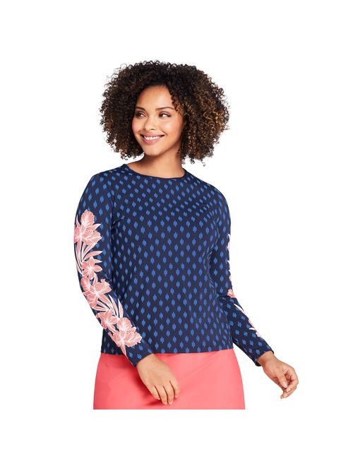 Plus Size Lands' End UPF 50 Long Sleeve Rash Guard