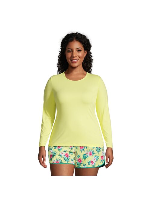 Plus Size Lands' End UPF 50 Long Sleeve Rash Guard