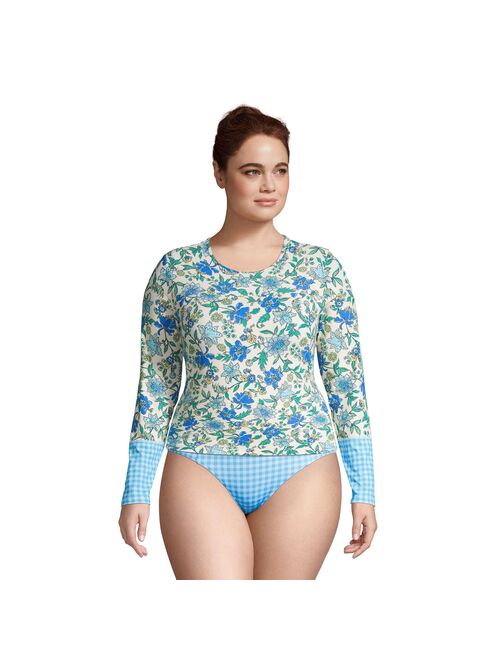 Plus Size Lands' End UPF 50 Long Sleeve Rash Guard