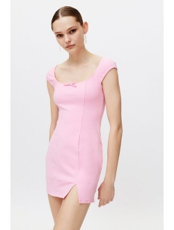 UO Dierdra Notched Bodycon Mini Dress