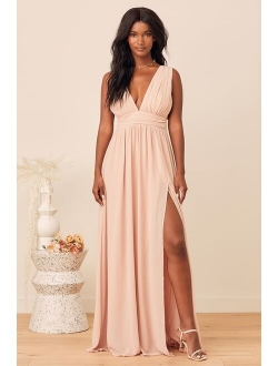 Heavenly Hues Taupe Maxi Dress