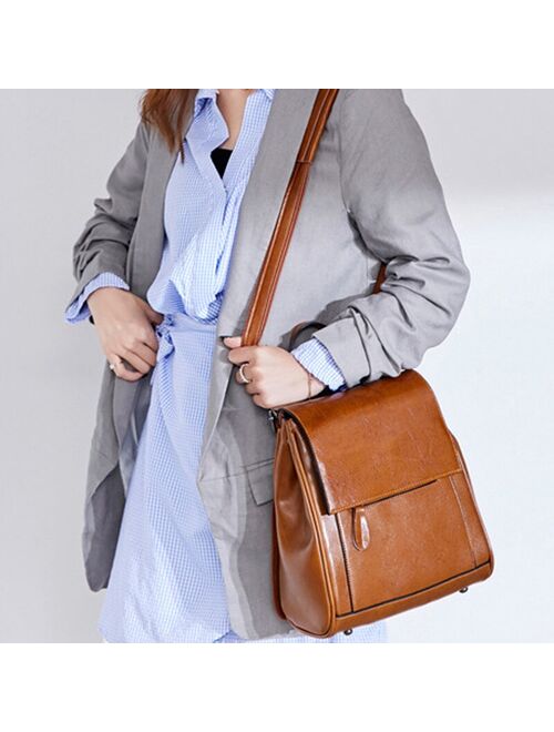 Fashion Genuine Leather Backpack Women high quality Travel Leather Backpack Designer Rucksack Women Back Pack Female Ladies Bag