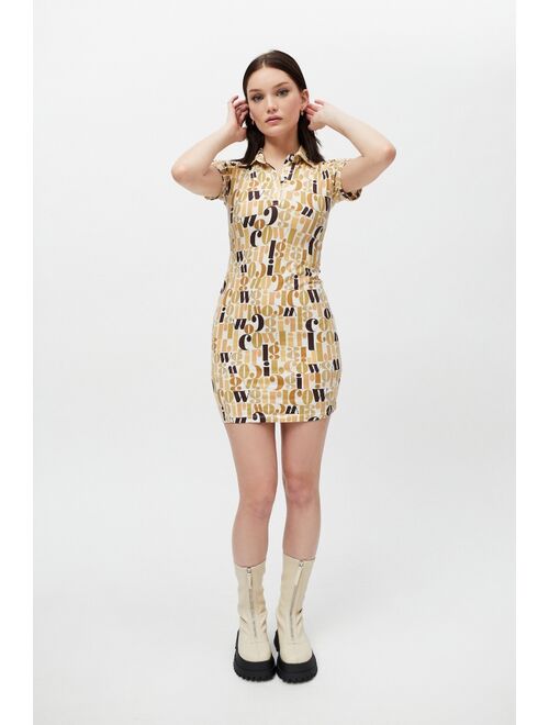 Motel Jeeves Collared Mini Dress