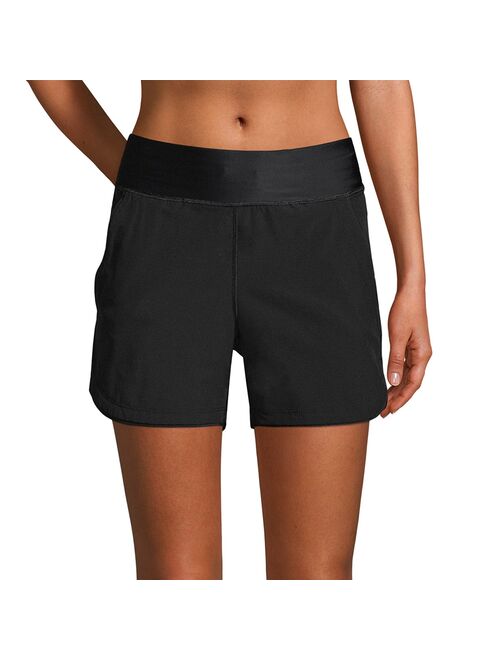 Women's Lands' End Quick Dry Thigh-Minimizer With Panty Swim Board Shorts