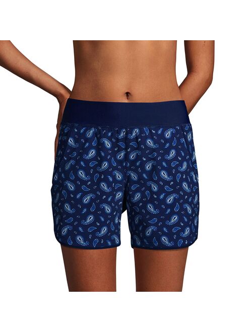 Women's Lands' End Quick Dry Thigh-Minimizer With Panty Swim Board Shorts