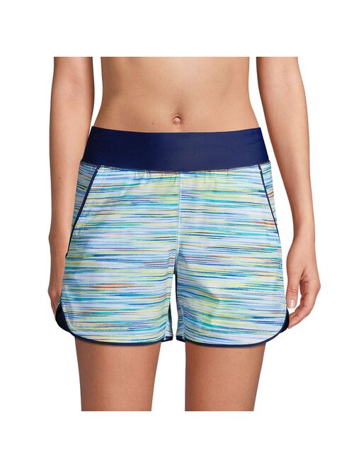 Women's Lands' End Quick Dry Thigh-Minimizer With Panty Swim Board Shorts