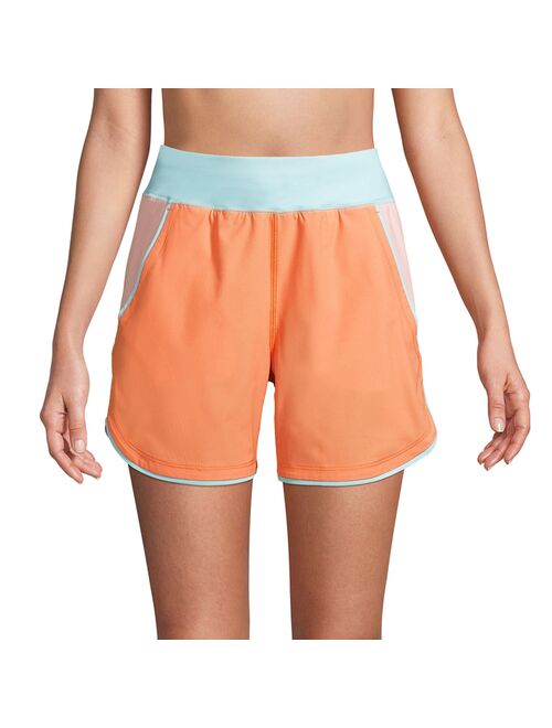 Women's Lands' End Quick Dry Thigh-Minimizer With Panty Swim Board Shorts